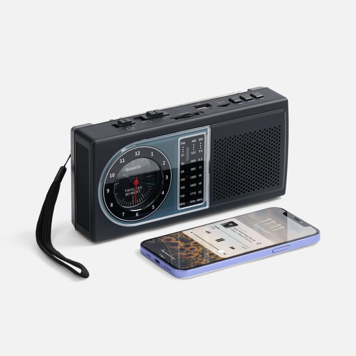 Bluetooth-колонка с радио Comradio, черная