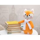 Мягкая игрушка Beastie Toys, лисенок с белым шарфом