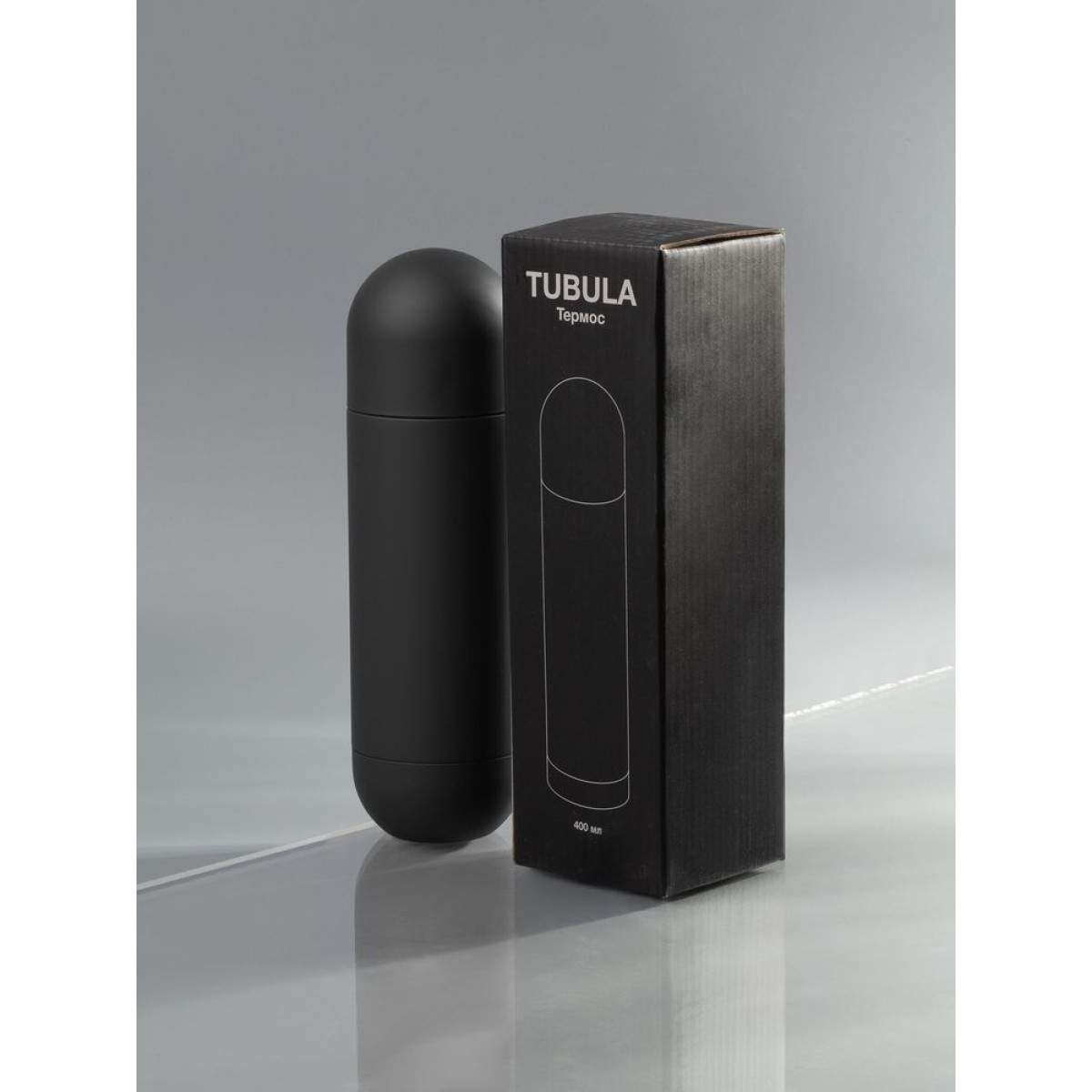 Термос Tubula Soft Touch, черный