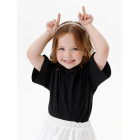 Футболка детская оверсайз Teezer, черная, 6 лет