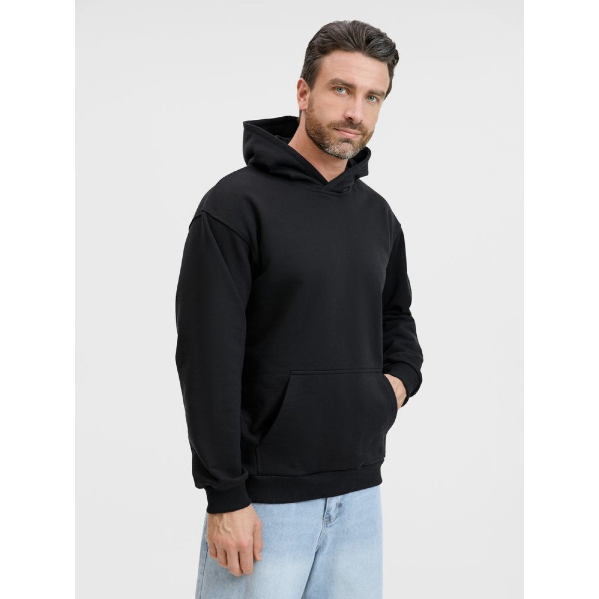 Худи унисекс оверсайз Songo, черное, размер 3XL/4XL