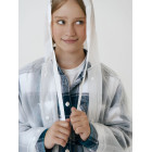 Дождевик детский RainDrop Kids, белый, 8 лет (рост 118-128)
