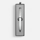 Ручка шариковая Letra Chrome в футляре, белая