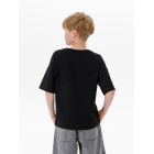 Футболка детская оверсайз Teezer, черная, 6 лет