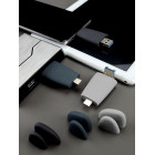 Флешка Pebble Universal, USB 3.0, серо-синяя, 32 Гб
