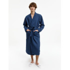 Халат вафельный Kimono, темно-синий, размер M/L