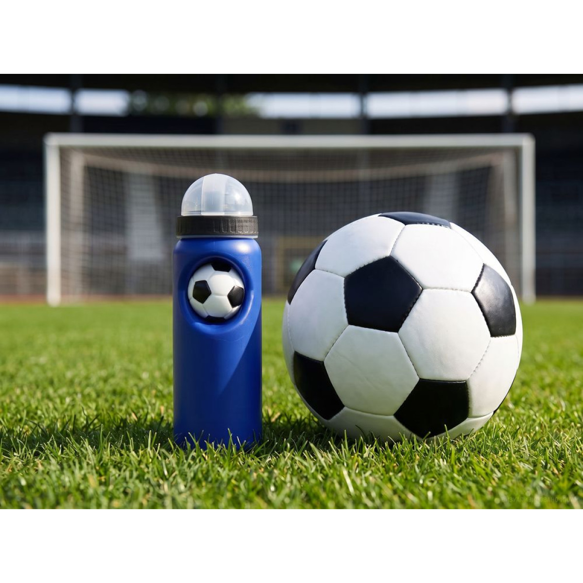 Бутылка с антистрессом Footballer, синяя