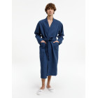 Халат вафельный Kimono, темно-синий, размер M/L