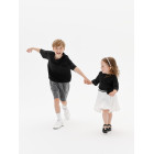 Футболка детская оверсайз Teezer, черная, 6 лет