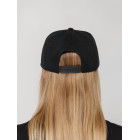 Бейсболка Snapback с прямым козырьком, черная