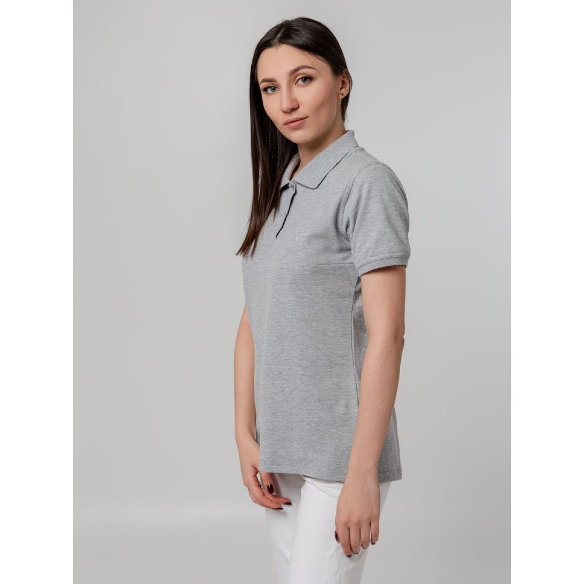 Рубашка поло женская Virma Stretch Lady, серый меланж, размер S