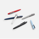 Ручка шариковая Prodir DS5 TSM Metal Clip, красная с серым